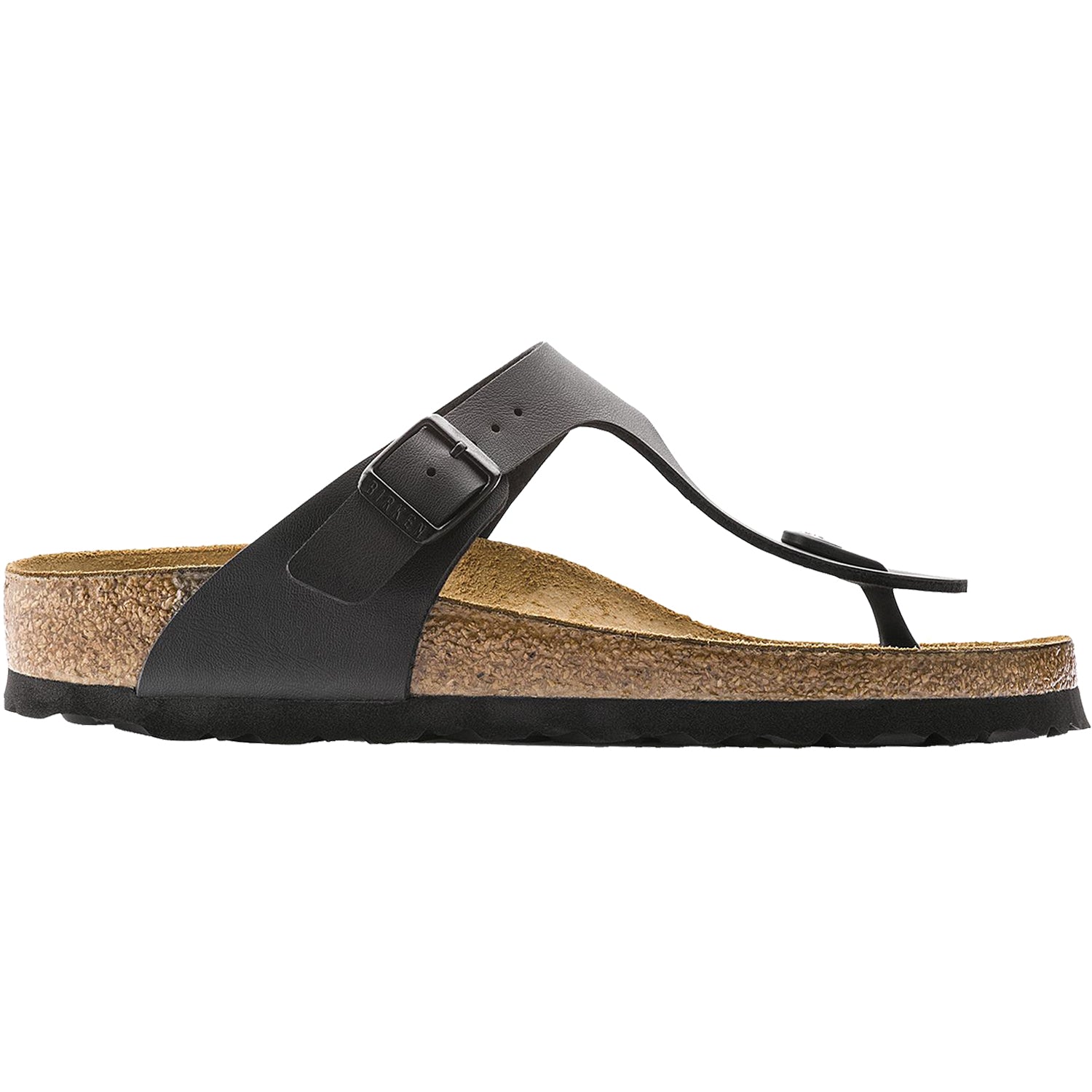 Womens Birkenstock Women's Birkenstock Gizeh Black Birko-Flor Black Birko-Flor
