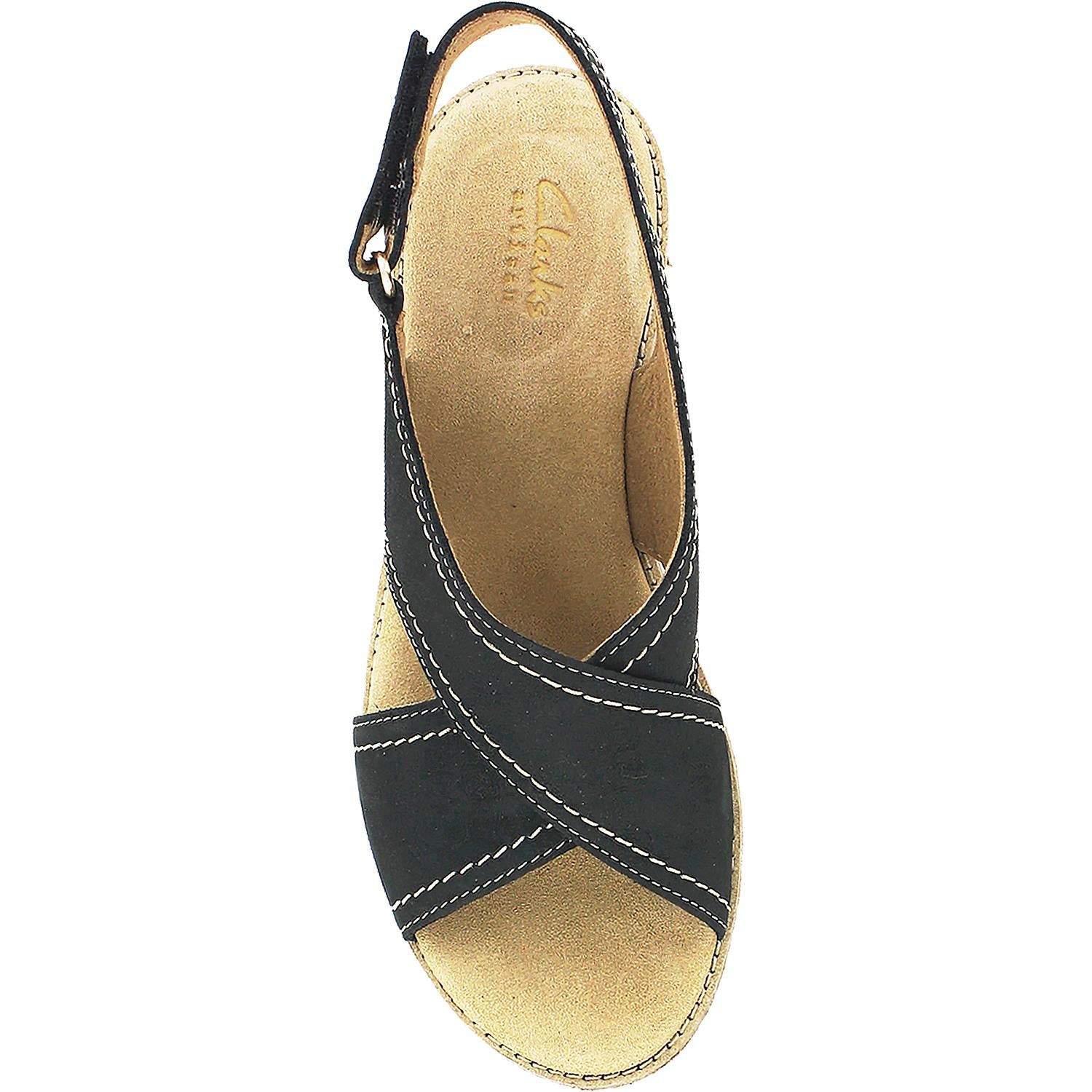 Womens Clarks Women's Clarks Aisley Tulip Black Nubuck Black Nubuck