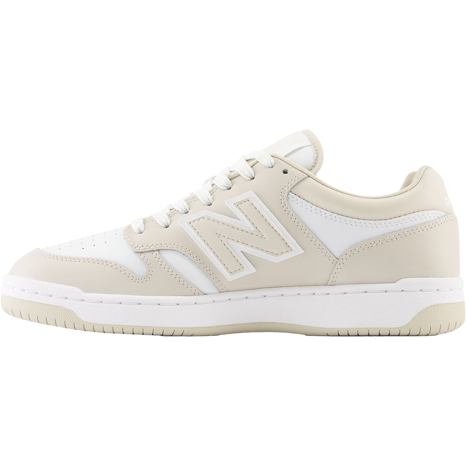 Unisex New balance Unisex's New Balance BB480LBB TimberWolf/White Leather TimberWolf/White