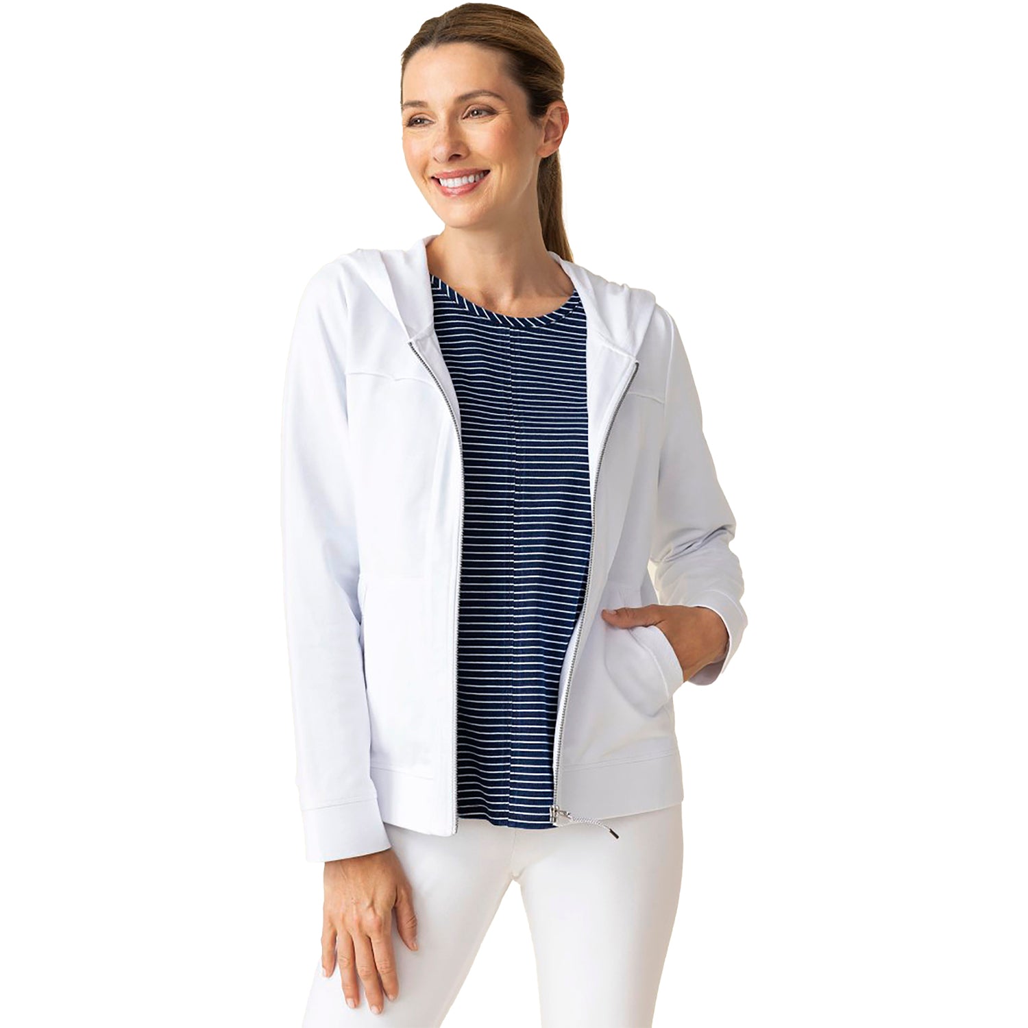 Womens Habitat Women's Habitat French Terry Monterey Jacket White White