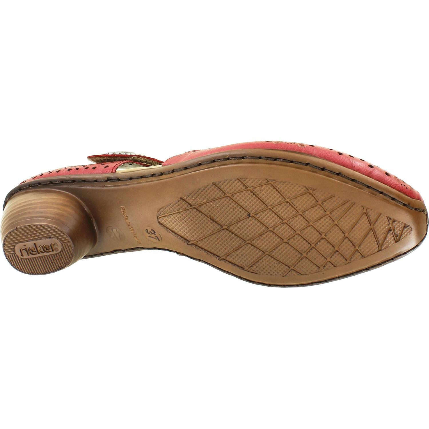 Womens Rieker Women's Rieker 43753-33 Mirjam Rosso Leather Rosso Leather