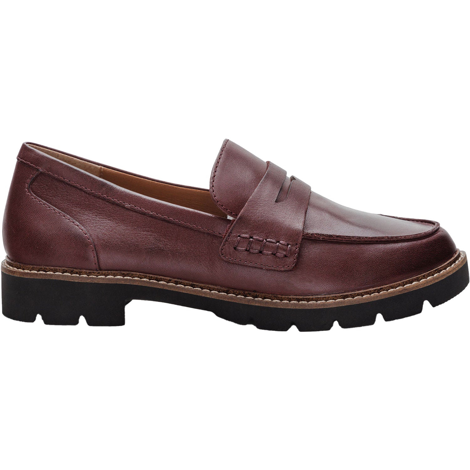 Womens Aetrex Women's Aetrex Collette Burgundy Leather Loafer Burgundy