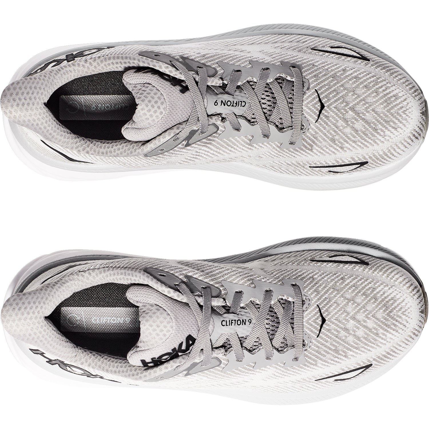 Mens Hoka one one Men's Hoka Clifton 9 Harbor Mist/Black Mesh Harbor Mist/Black Mesh