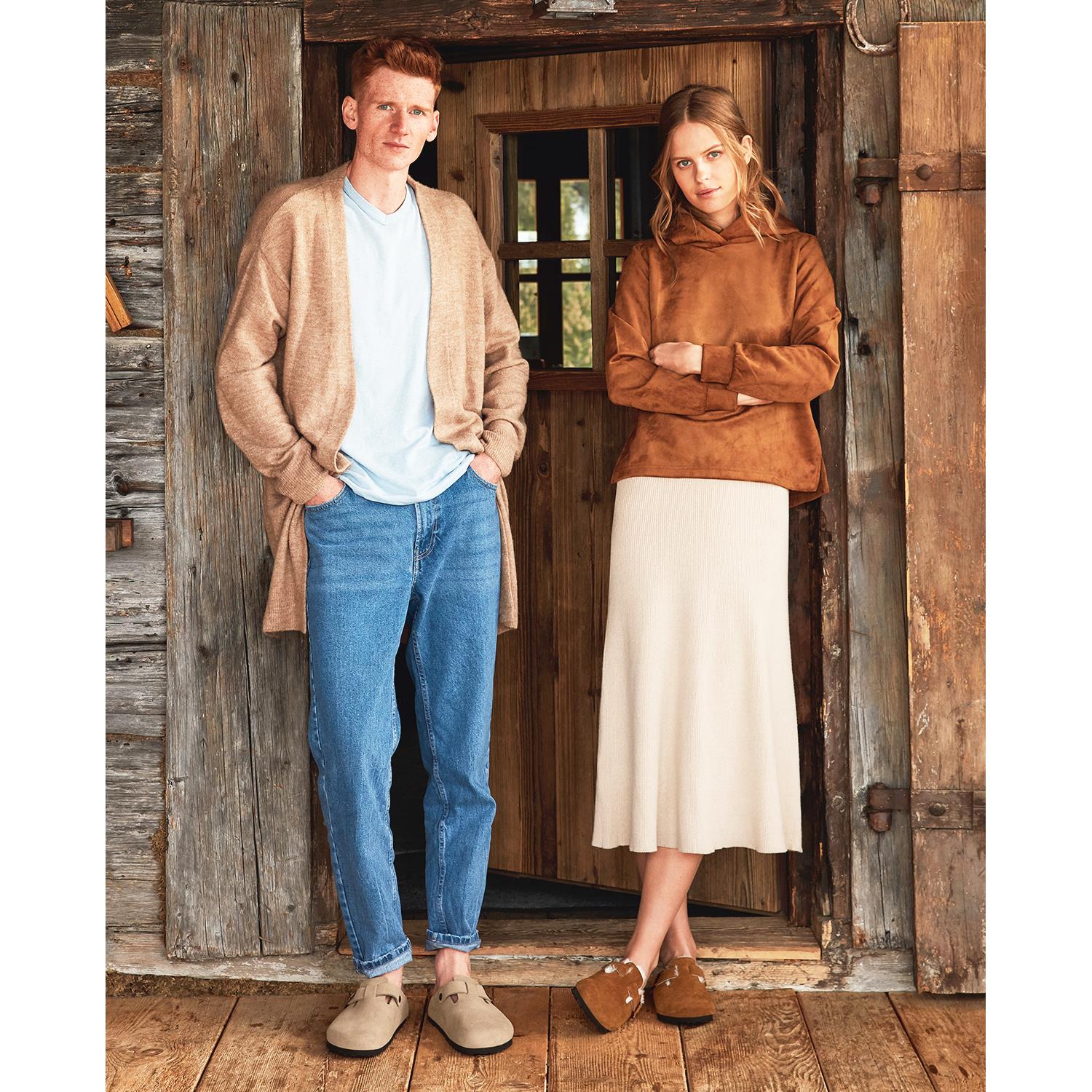 Unisex Birkenstock Unisex Birkenstock Boston Shearling Mink Suede / Natural Shearling Mink Suede