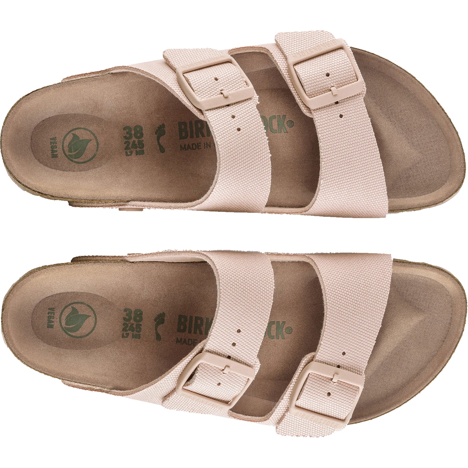 Womens Birkenstock Women's Birkenstock Arizona Vegan Soft Pink Canvas Soft Pink Canvas