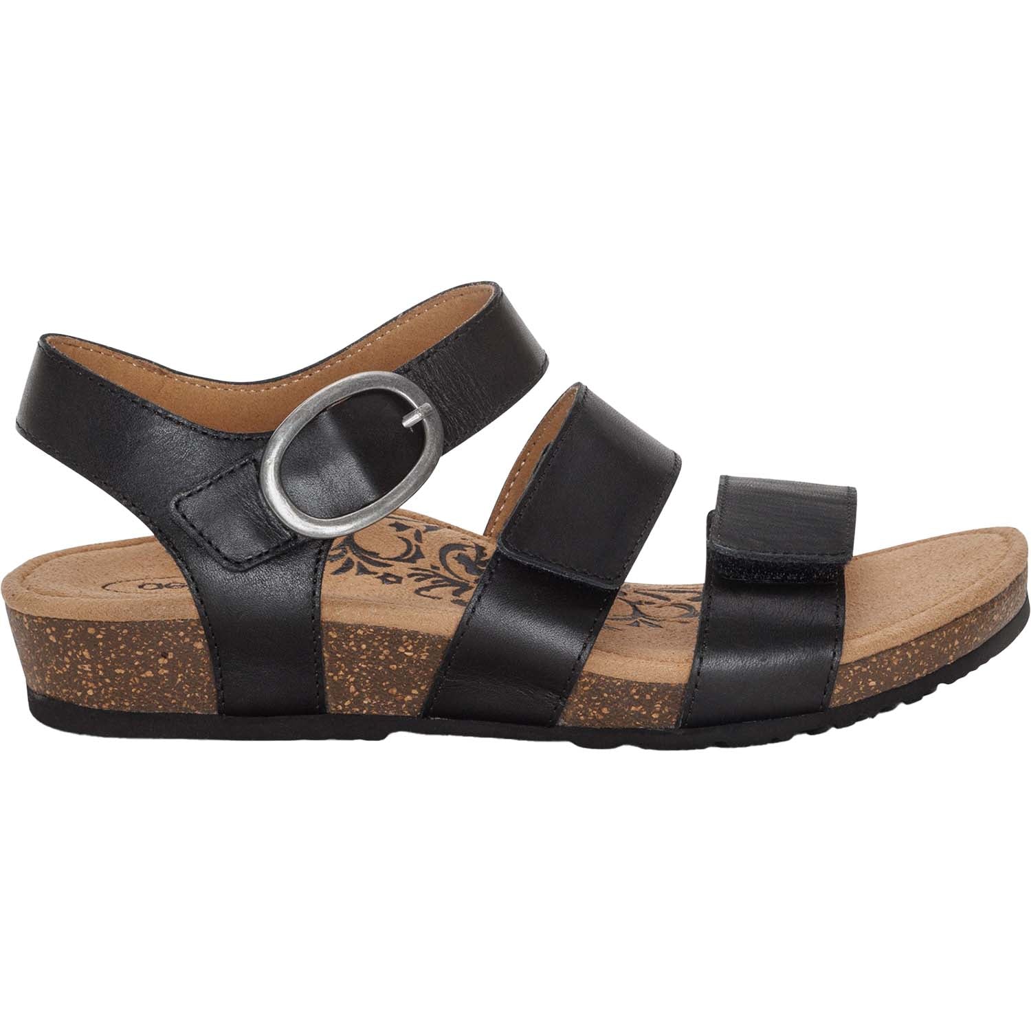 Womens Aetrex Women's Aetrex Lilly Black Leather Black Leather