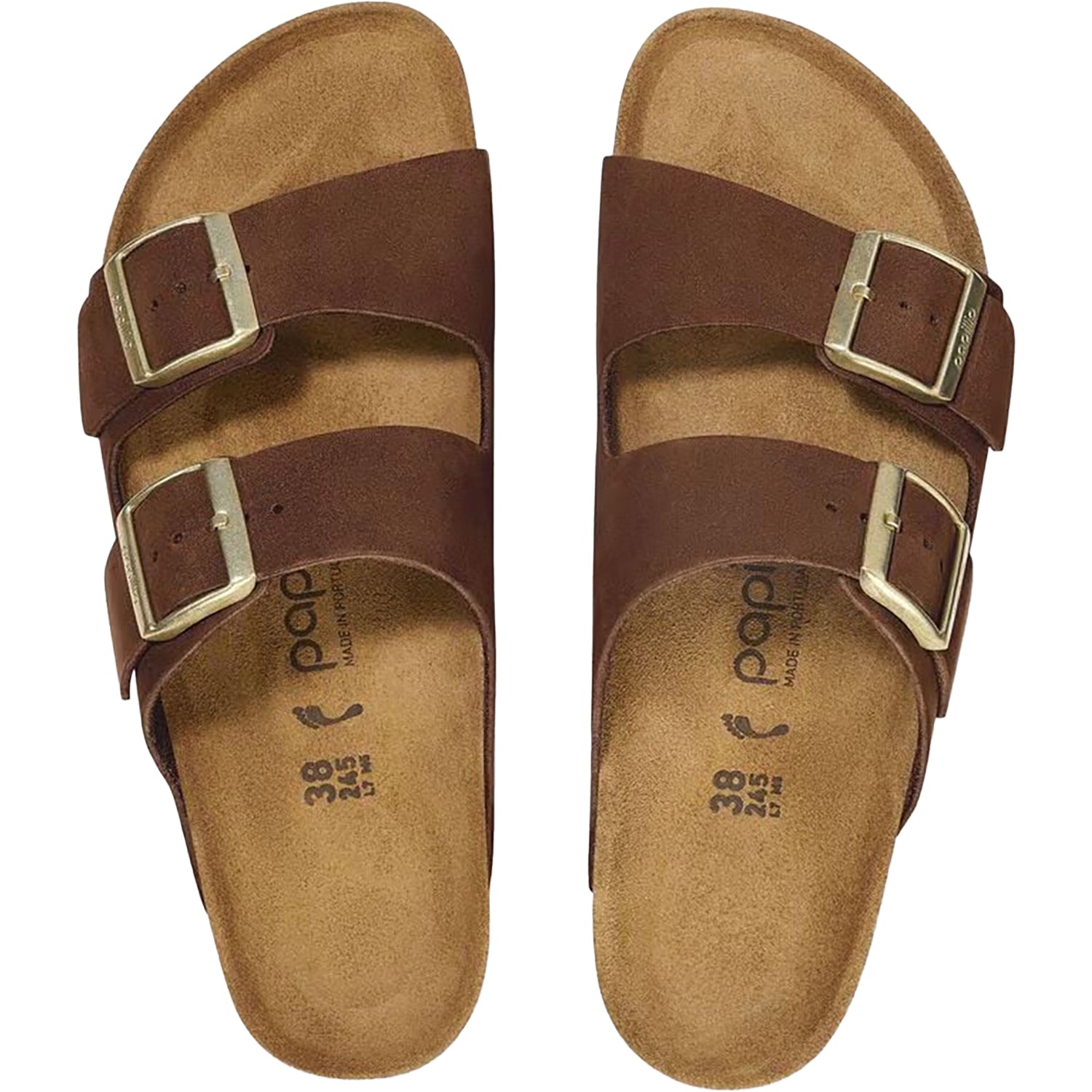 Womens Birkenstock Women's Birkenstock Arizona Platform Dark Tea Nubuck Dark Tea Nubuck