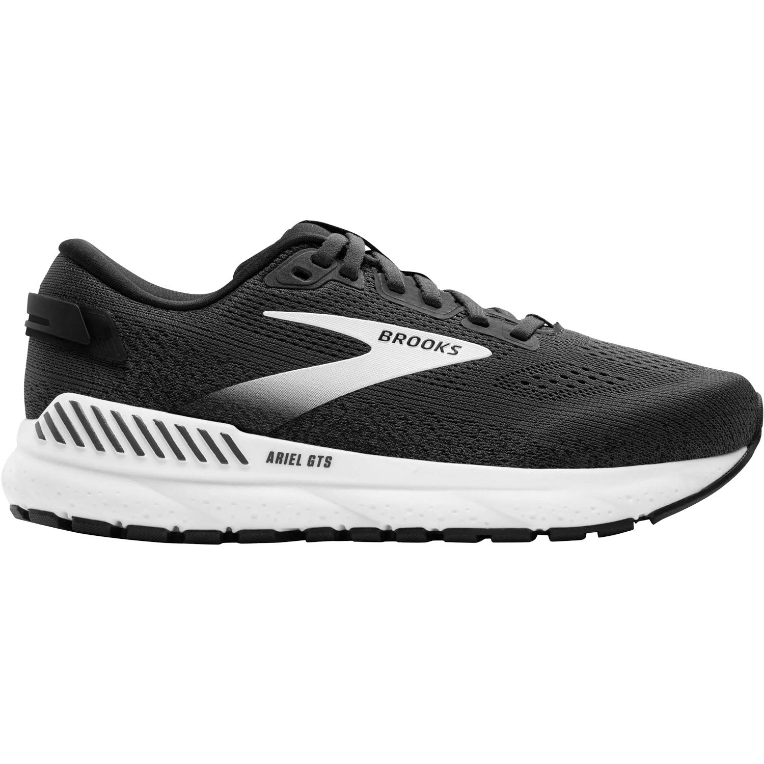 Womens Brooks Women's Brooks Ariel GTS 24 Ebony/Black/White Mesh Ebony/Black/White