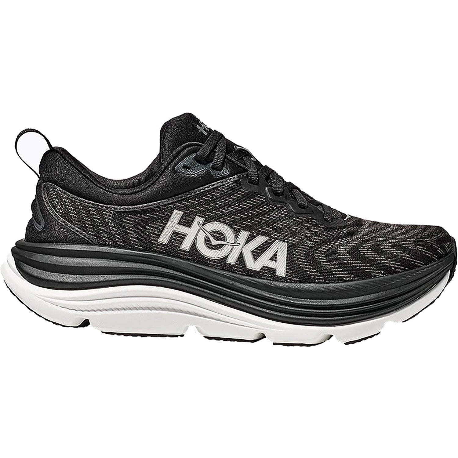 Mens Hoka one one Men's Hoka Gaviota 5 Black/White Mesh Black/White Mesh