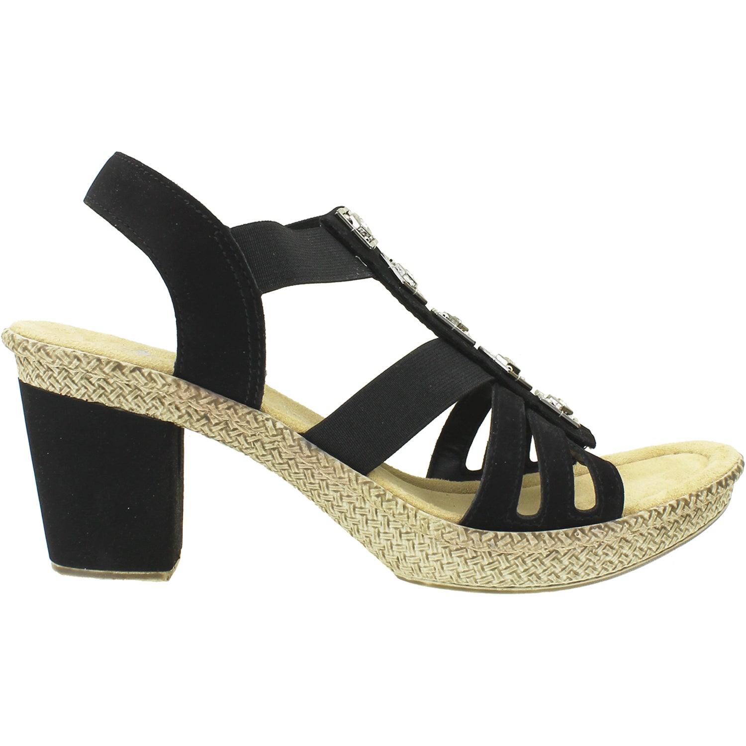 Womens Rieker Women's Rieker 66560-00 Rabea 60 Black Synthetic Black Synthetic