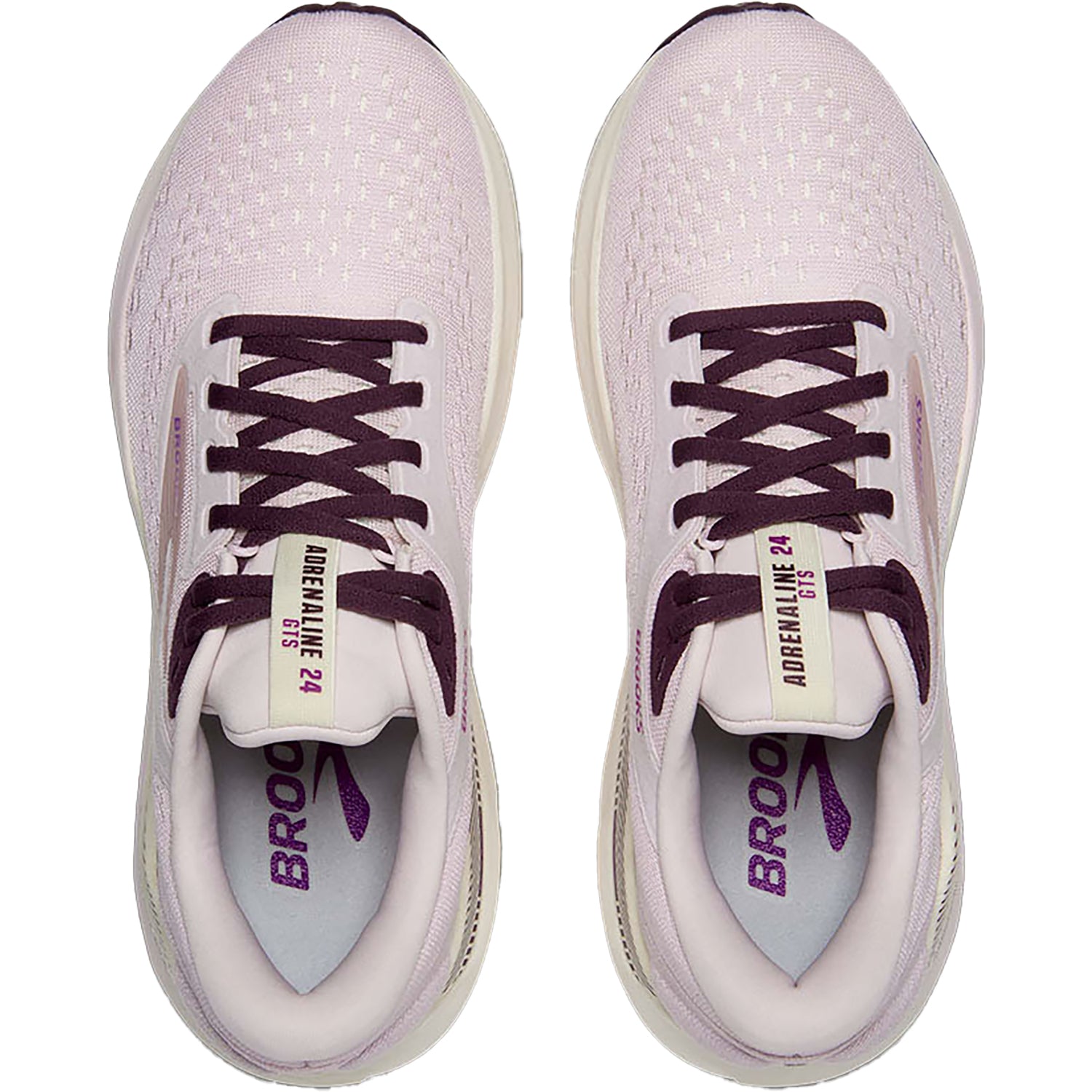 Womens Brooks Women's Brooks Adrenaline GTS 24 Orchid/Coconut/Purple Mesh Orchid/Coconut/Purple Mesh