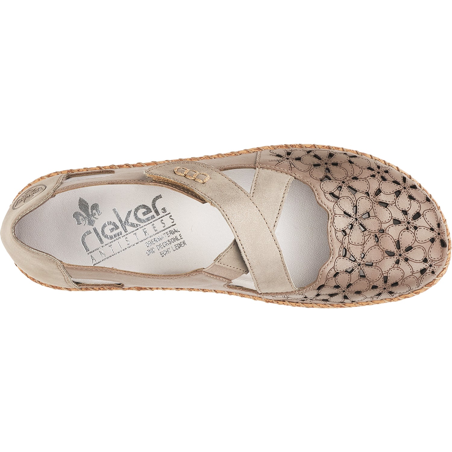 Womens Rieker Women's Rieker 44856-64 Cindy 56 Seal/Altgold Leather Seal/Altgold Leather