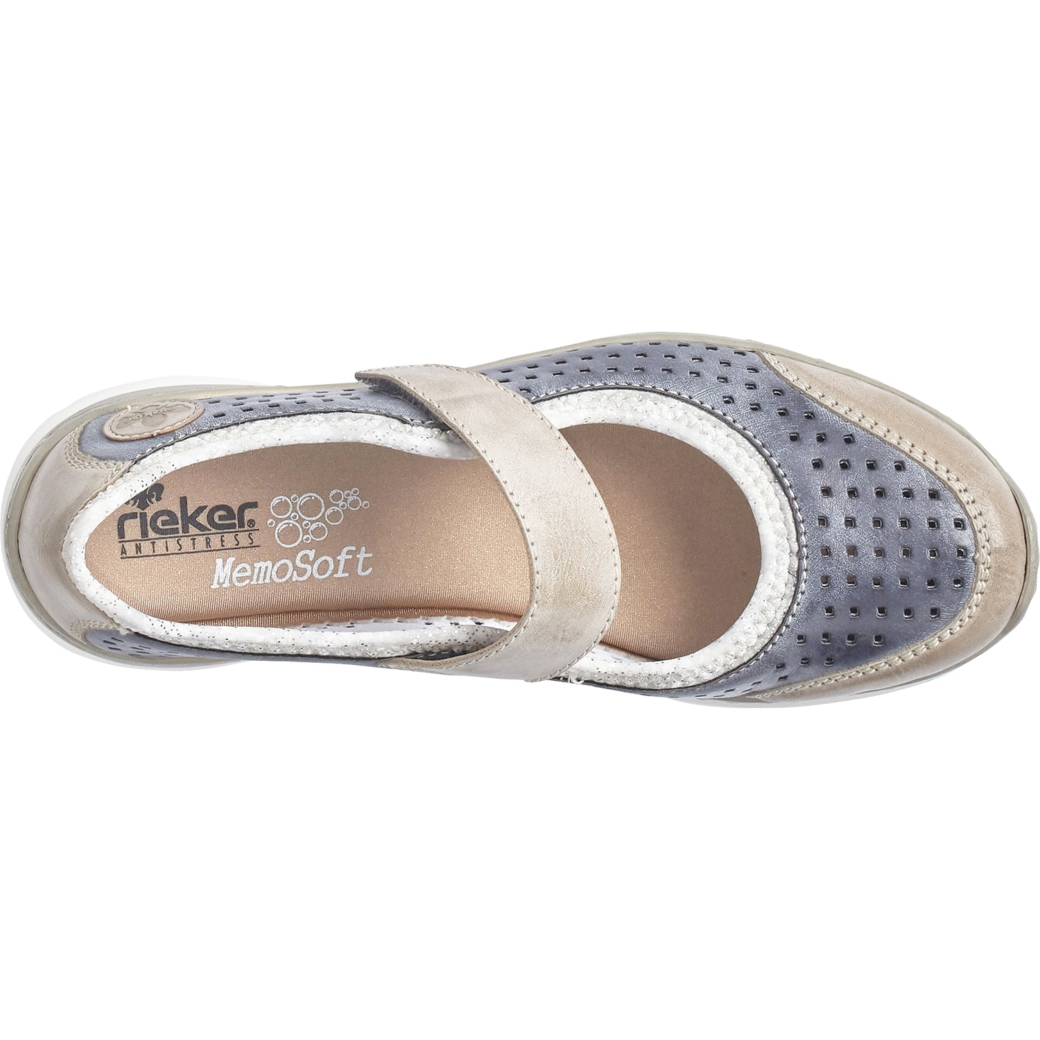 Womens Rieker Women's Rieker L32B5-42 Nikita B5 Steel/Jeans/Silver Synthetic Steel/Jeans/Silver Synthetic
