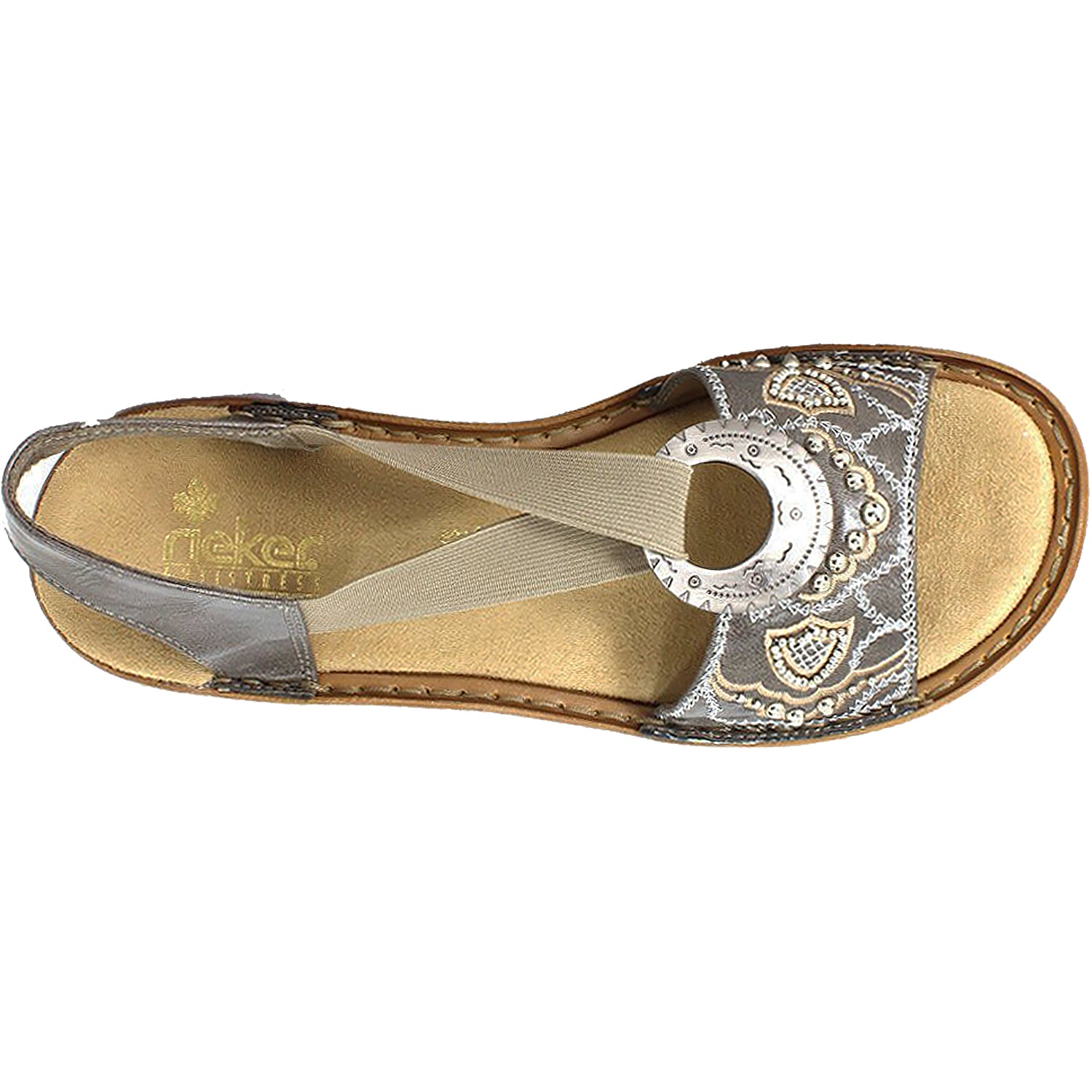 Womens Rieker Women's Rieker Regina B9 Smoke Leather Smoke Leather