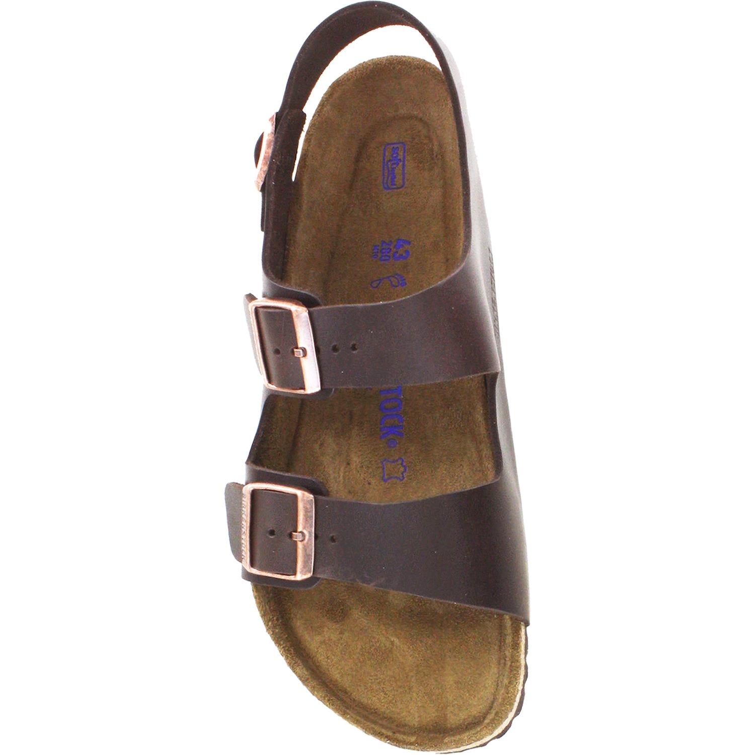 Unisex Birkenstock Unisex Birkenstock Milano Soft Footbed Brown Amalfi Leather Brown Amalfi Leather