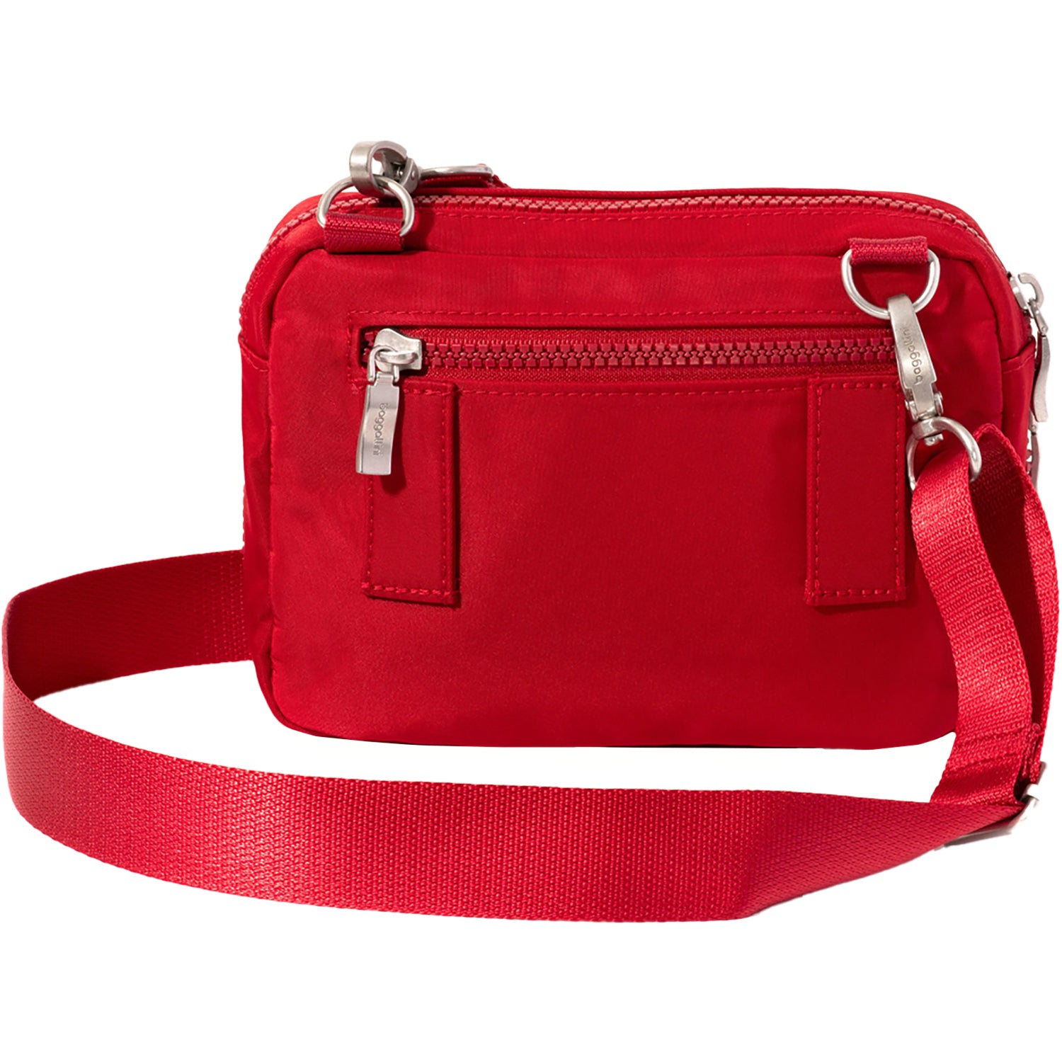 Womens Baggallini Baggallini Modern Double Zip Crossbody Crimson Crimson