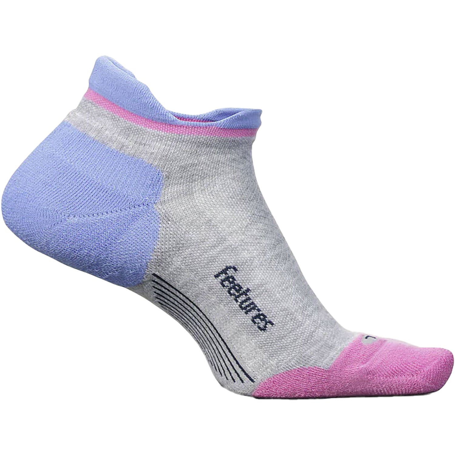 Womens Feetures Unisex Feetures Elite Max Cushion No Show Tab Socks Cosmic Purple Cosmic Purple