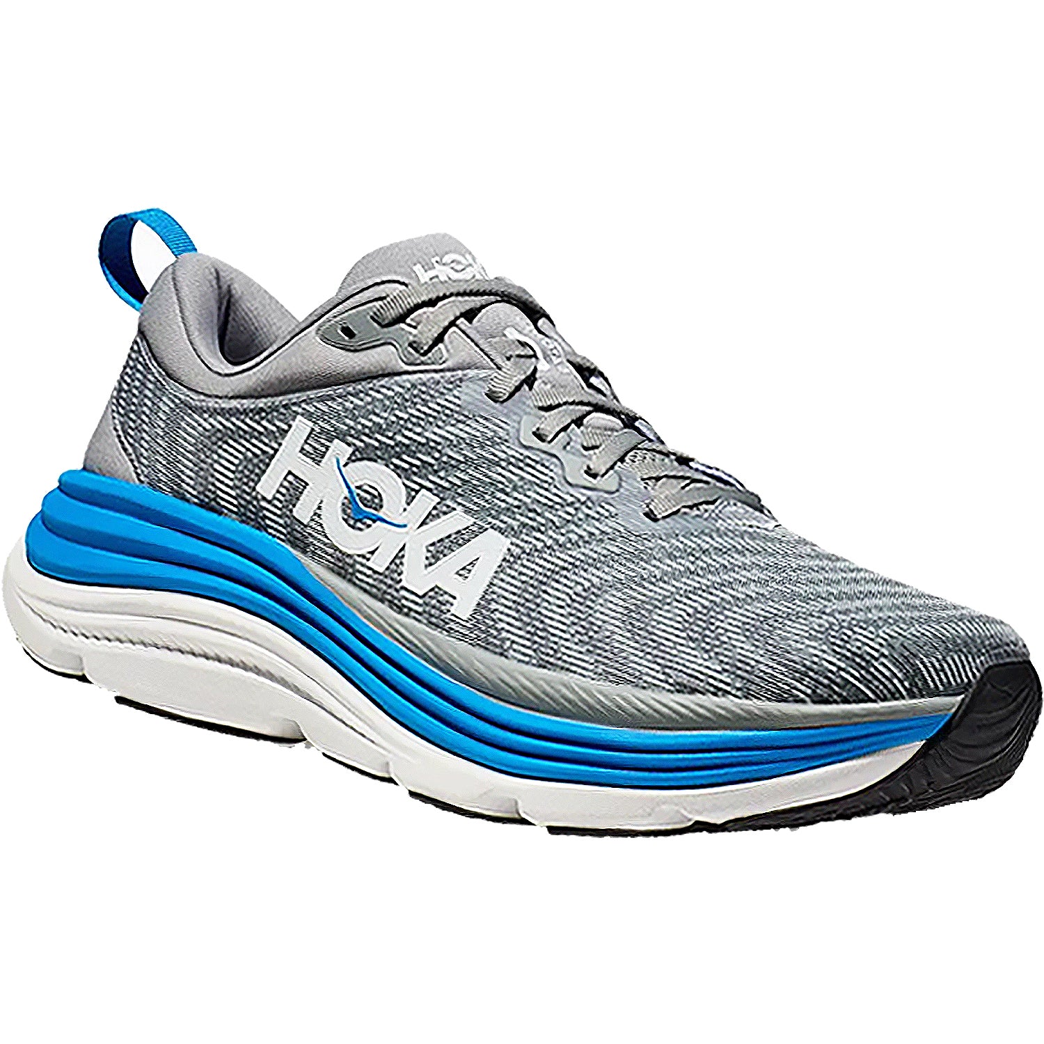 Mens Hoka one one Men's Hoka Gaviota 5 Limestone/Diva Blue Mesh Limestone/Diva Blue Mesh