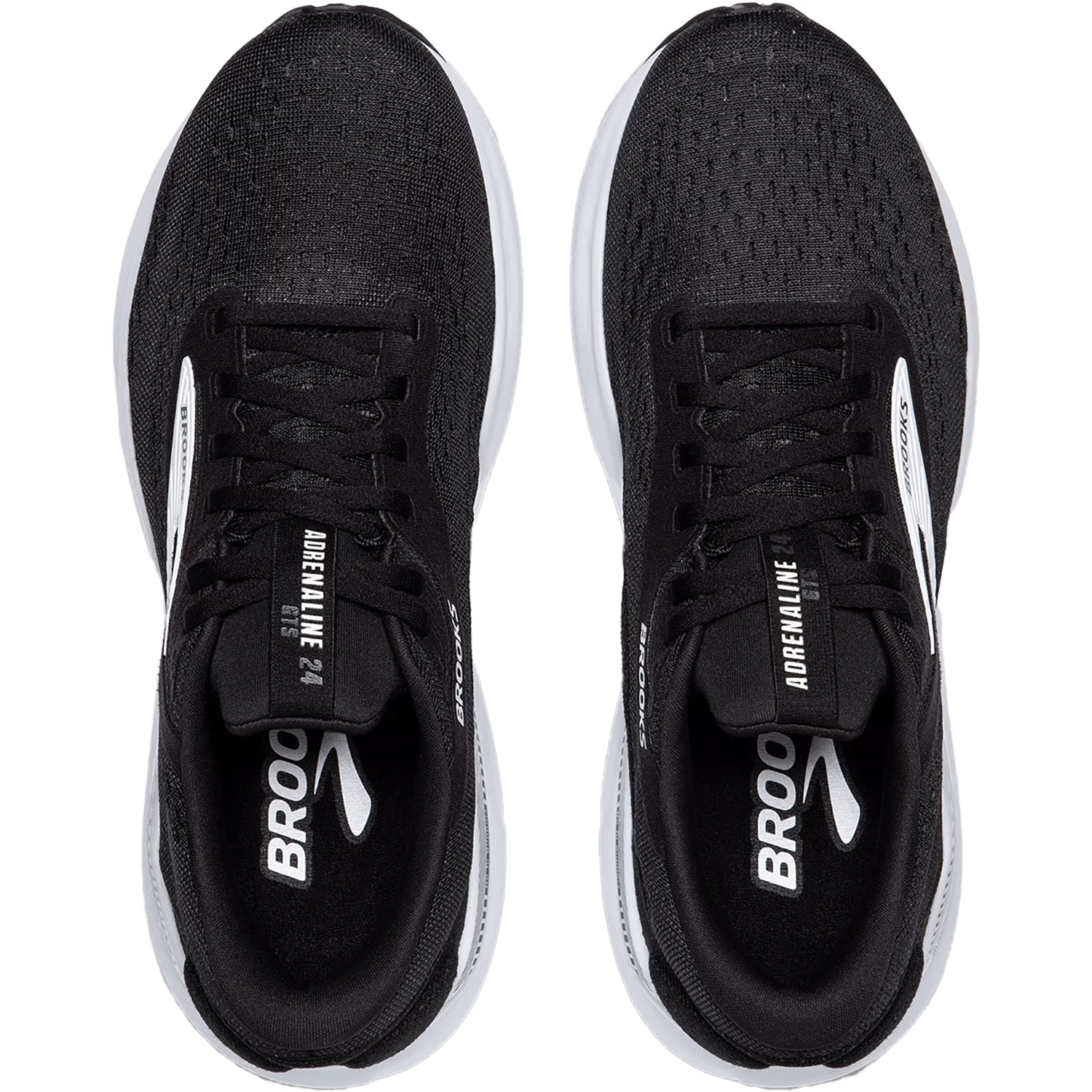 Womens Brooks Women's Brooks Adrenaline GTS 24 Black/White Mesh Black/White Mesh