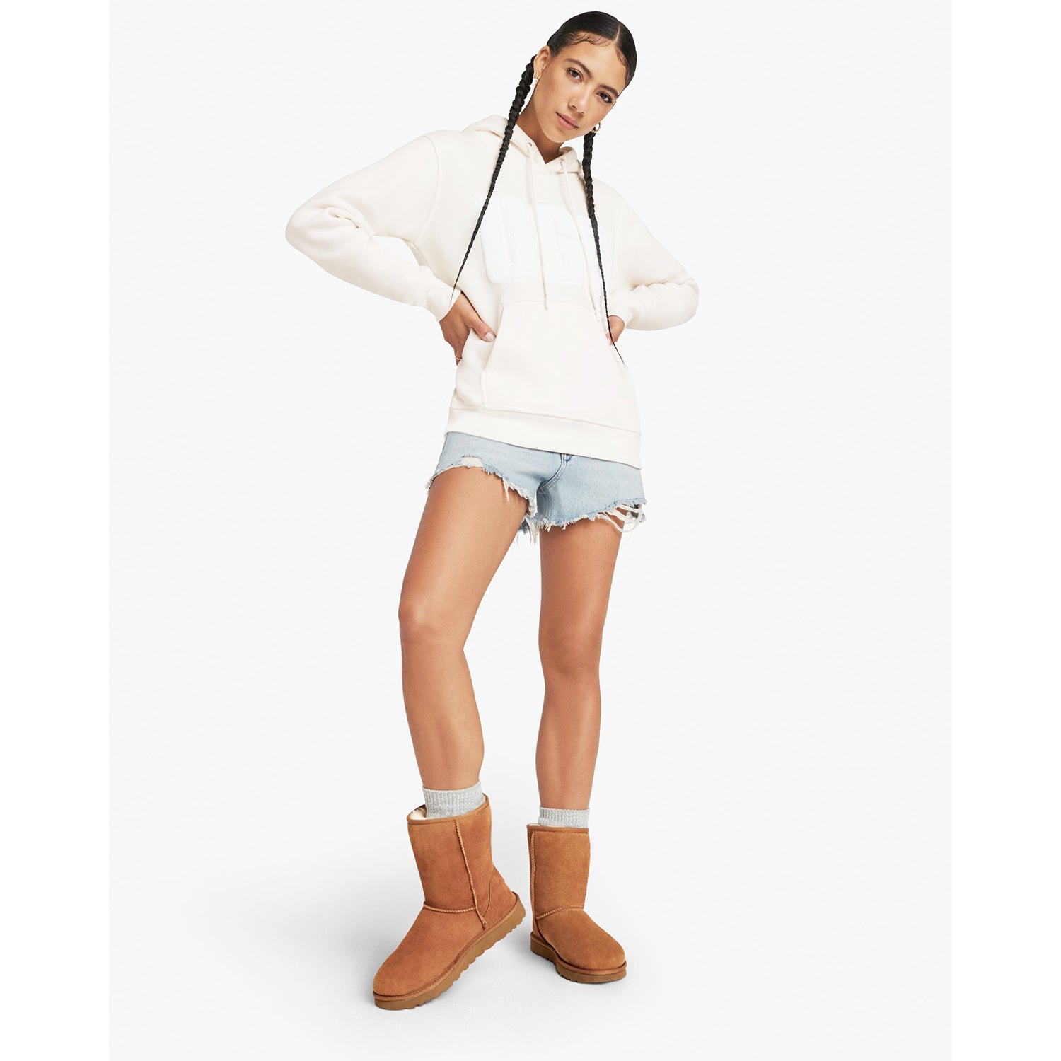 Womens Ugg Women's UGG Classic Short II Black Sheepskin Black Sheepskin
