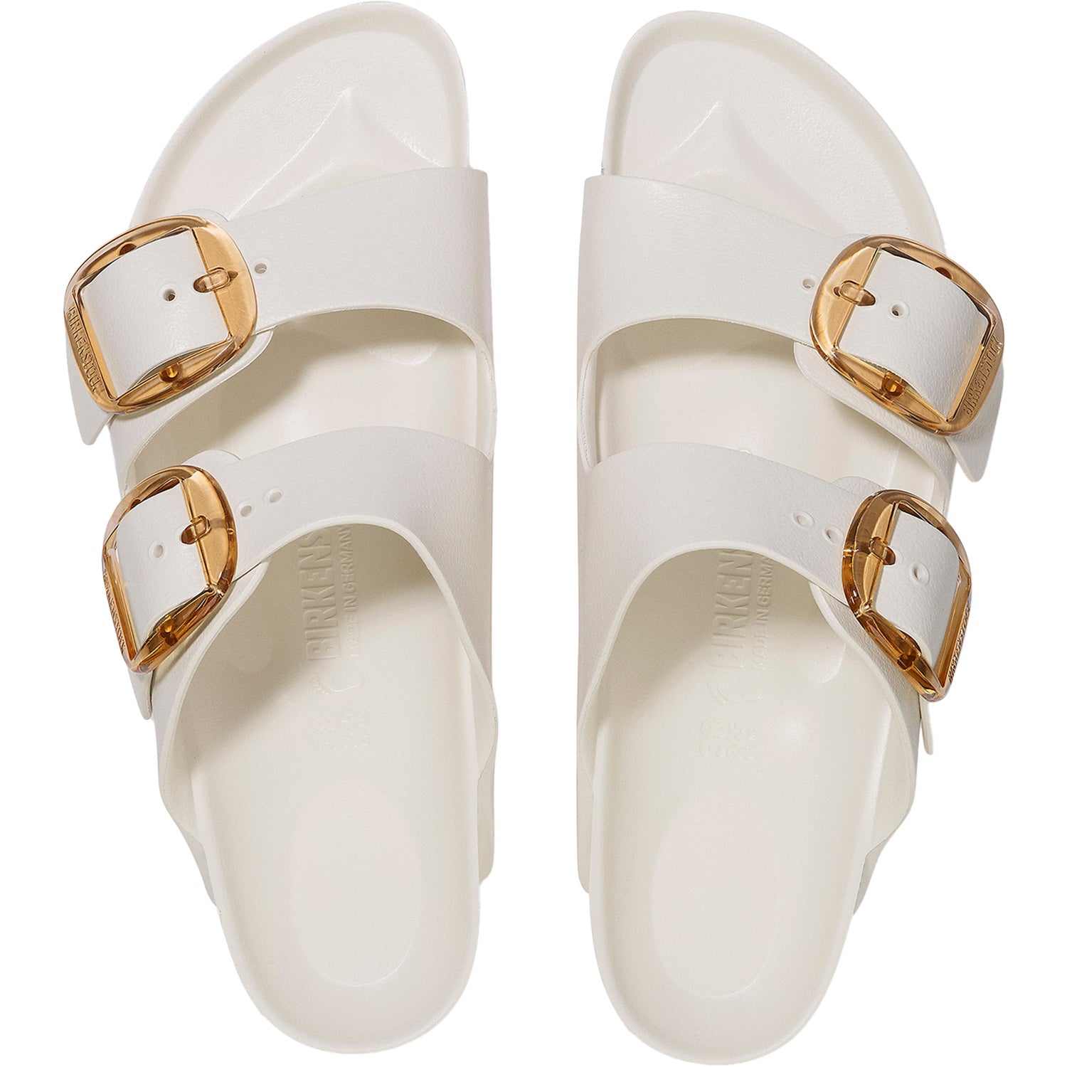 Womens Birkenstock Women's Eva Big Buckle Arizona Eggshell Eggshell
