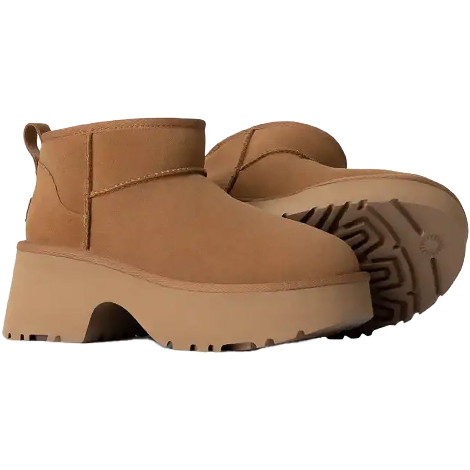 Womens Ugg Women's UGG Classic Ultra Mini New Heights Chestnut Suede Chestnut Suede
