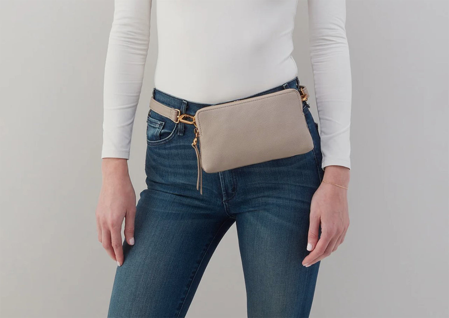 Womens Hobo Hobo International Fern Slim Belt Bag Pebbled Taupe Pebbled Taupe