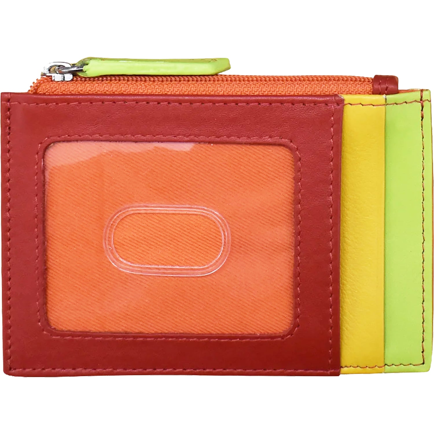 Womens Ili new york ili New York Zip ID Card Case Citrus Leather Citrus Leather