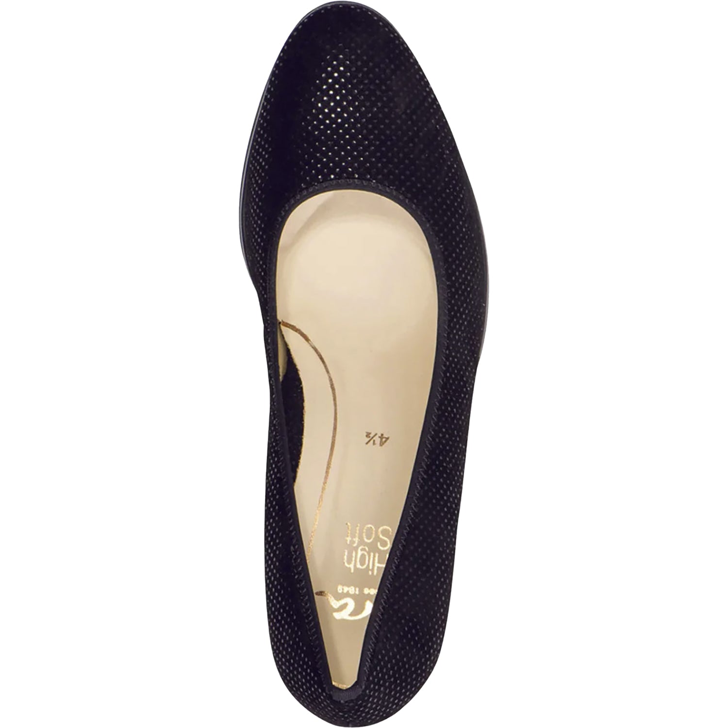 Womens Ara shoes Women's Ara Ophelia Black Puntikid Leather Black Puntikid Leather