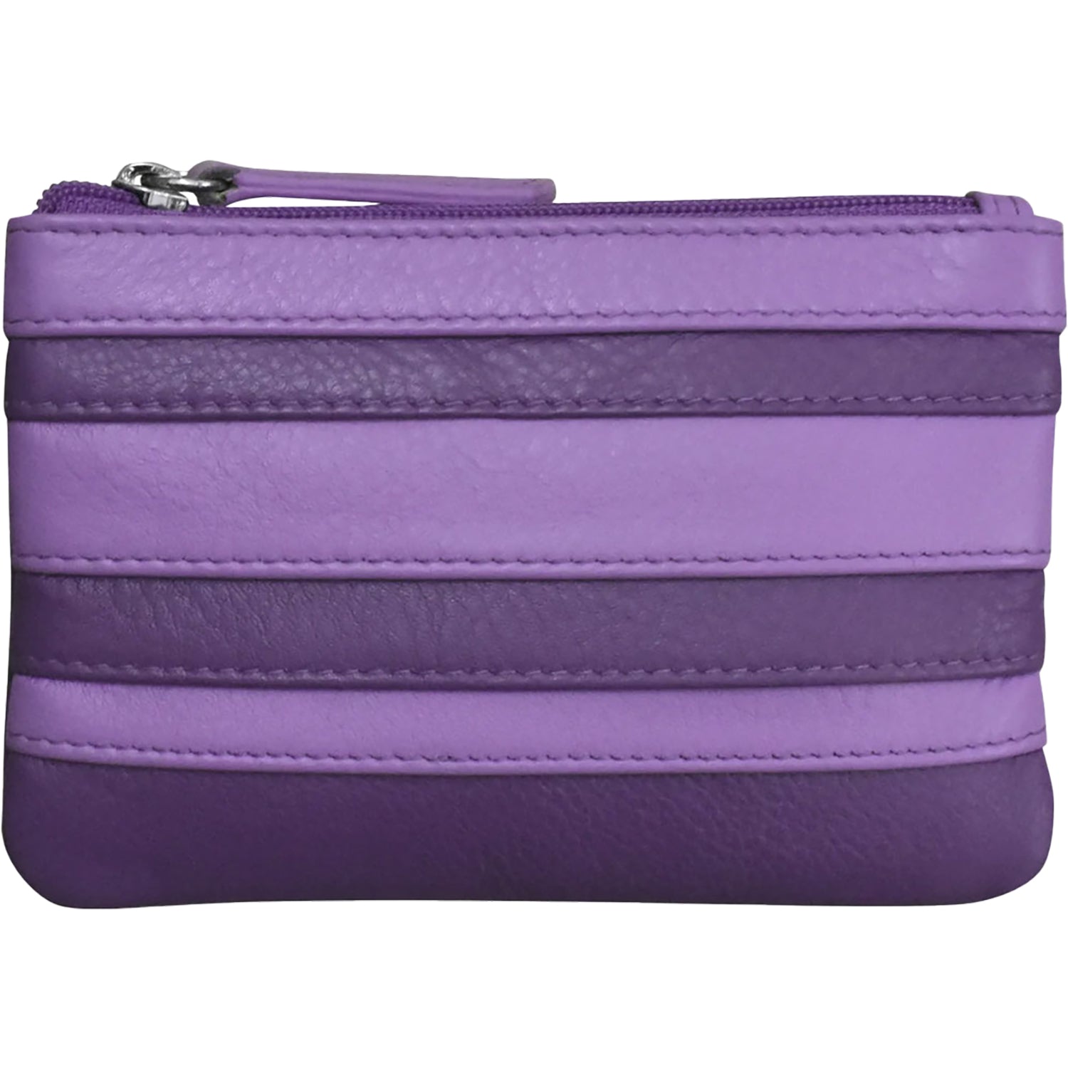 Womens Ili new york ili New York Coin Holder with Key Ring Planet Purple Leather Planet Purple Leather