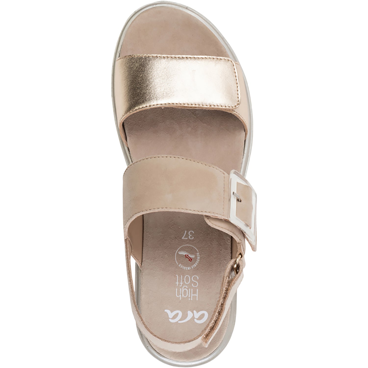 Womens Ara shoes Women's Ara Marbella Sand Metallic Leather Sand Metallic Leather