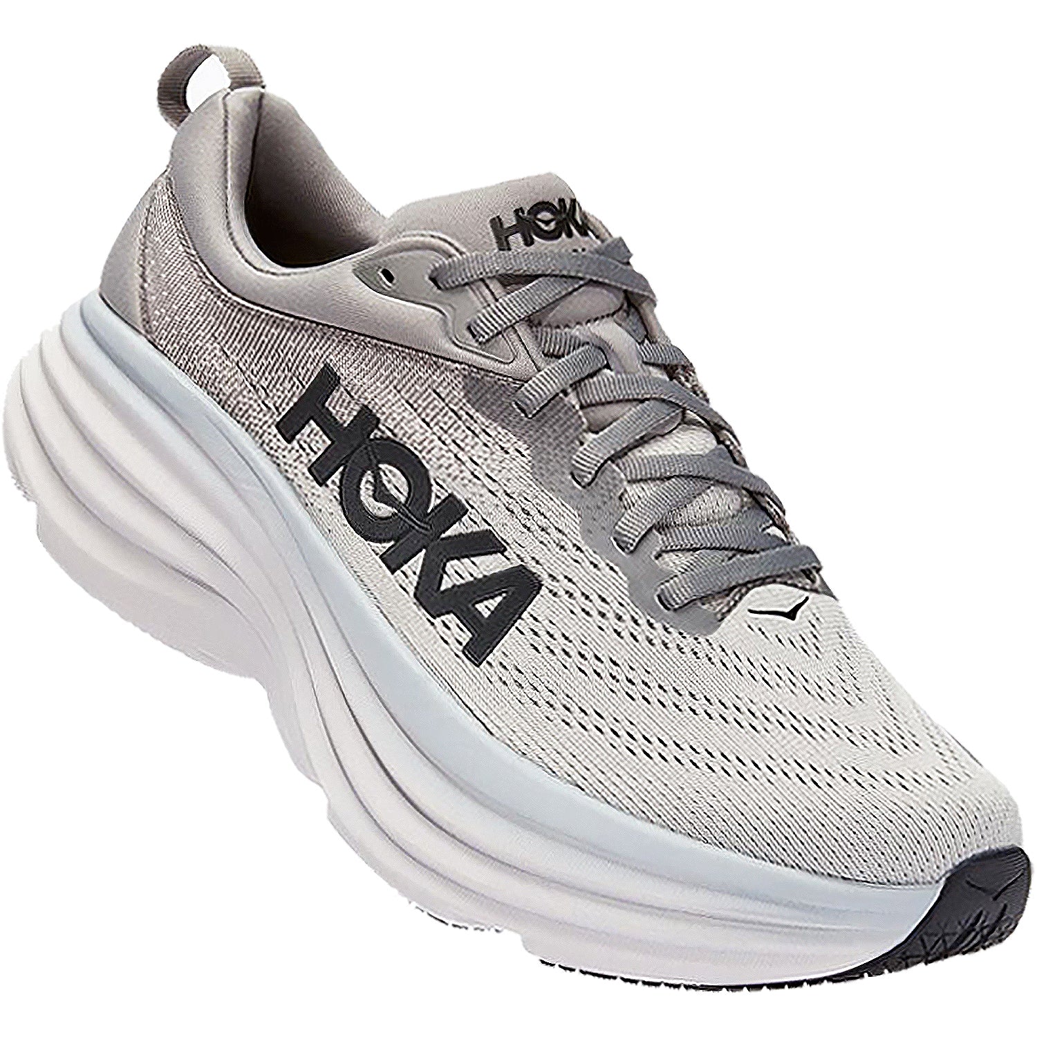 Mens Hoka one one Men's Hoka Bondi 8 Sharkskin/Harbor Mist Mesh Sharkskin/Harbor Mist Mesh