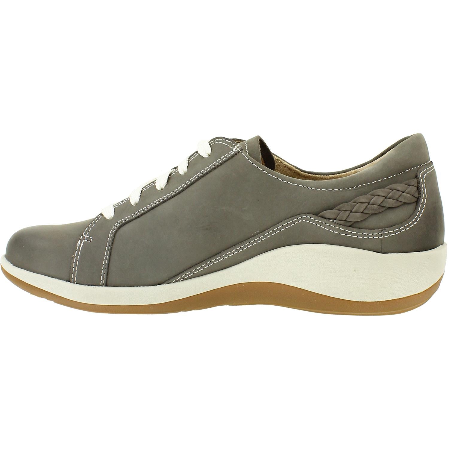 Womens Aetrex Women's Aetrex Dana Warm Grey Leather Warm Grey Leather