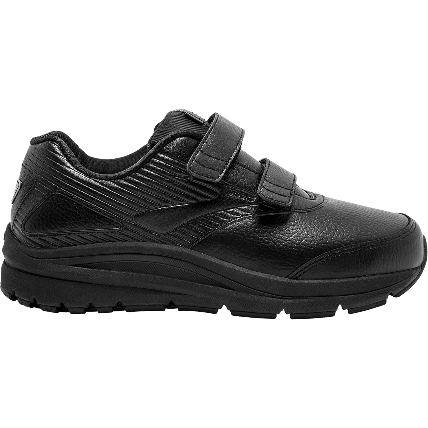 Womens Brooks Women's Brooks Addiction Walker V-Strap Black Leather Black Leather