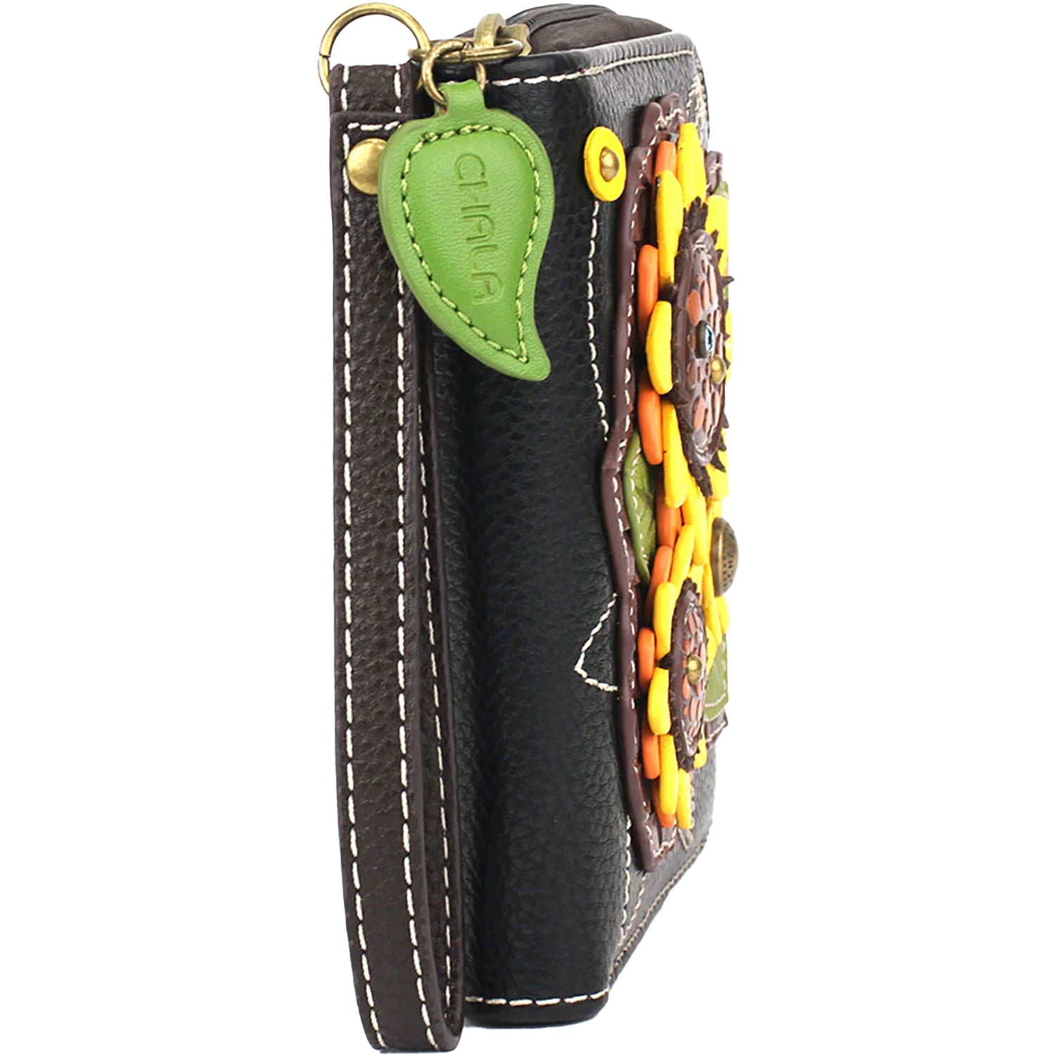 Unisex Chala Chala Zip-Around Wallet Sunflower Black Sunflower Black