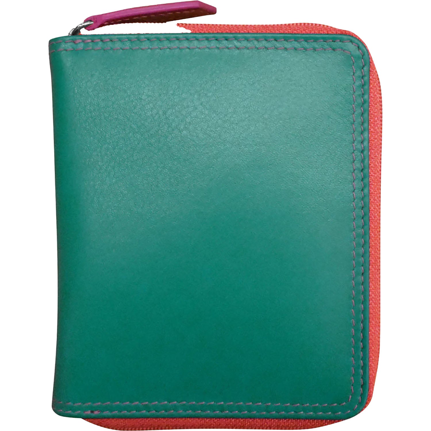 Womens Ili new york ili New York Small Multi Color Zip Wallet Paradise Multi Leather Paradise Multi