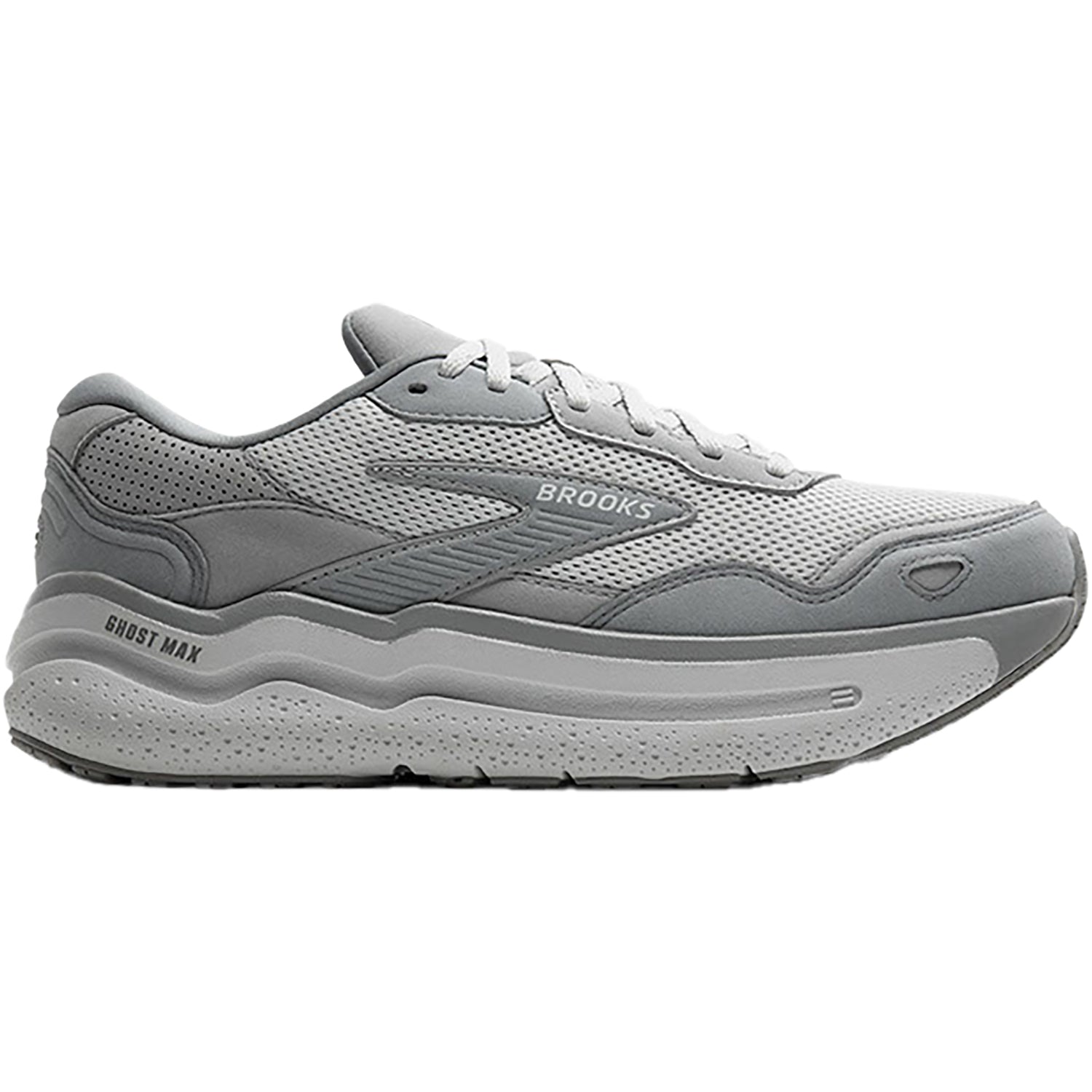Mens Brooks Men's Brooks Ghost Max SE Primer Grey/Oyster/Alloy Suede Primer Grey/Oyster/Alloy Suede