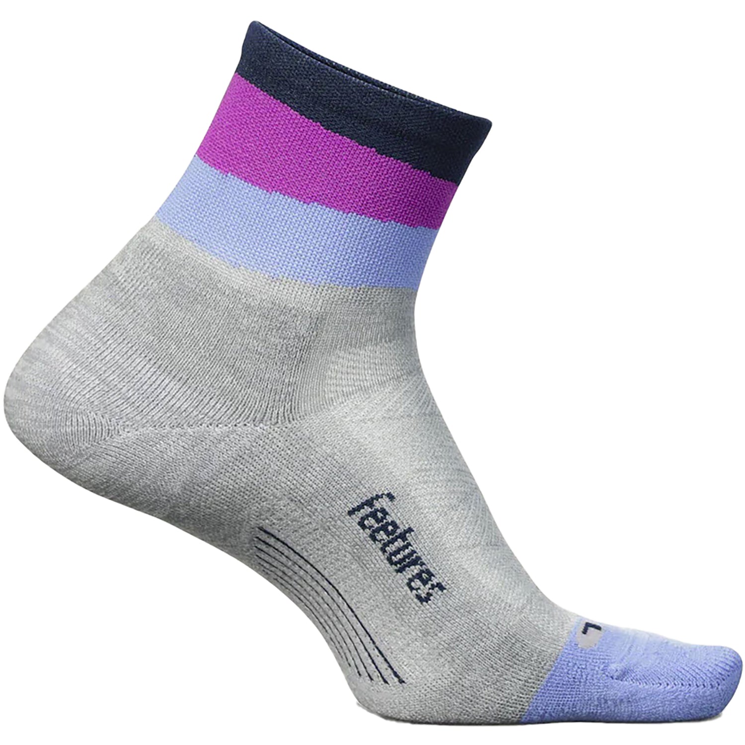 Unisex Feetures Unisex Feetures Elite Light Cushion Quarter Socks Lunar Ascent Lunar Ascent