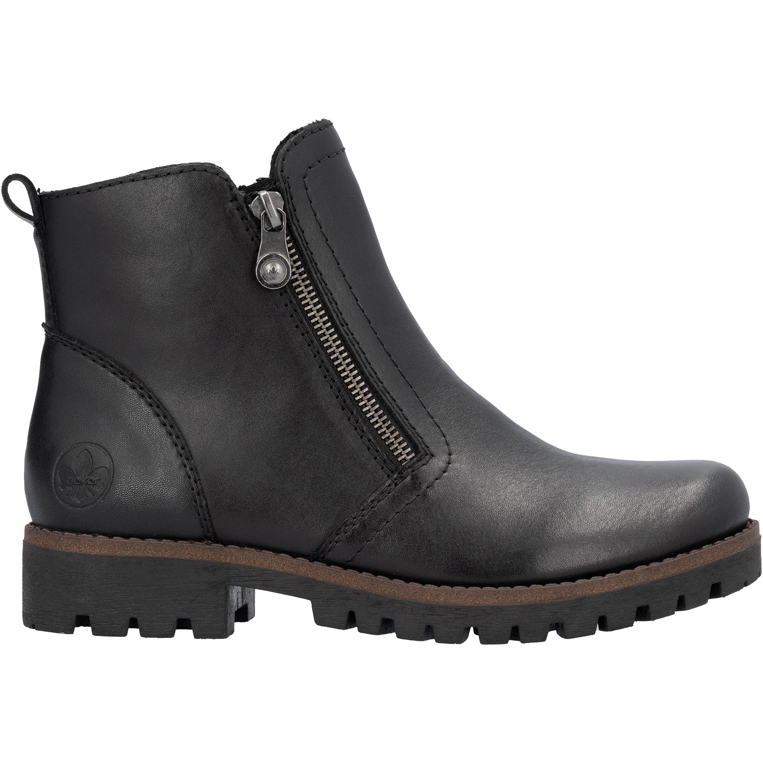 Womens Rieker Women's Rieker 78556-00 Black/Black Leather Black/Black Leather