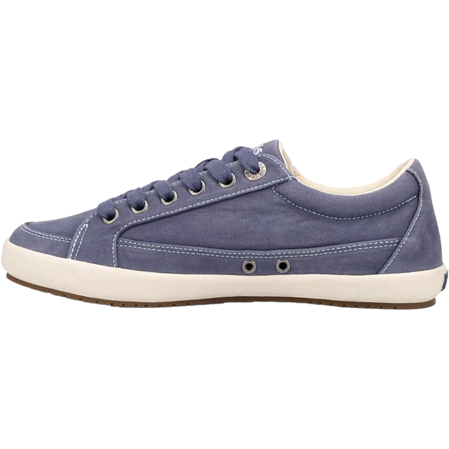 Womens Taos Women's Taos Moc Star 2 Indigo Distressed Canvas Indigo Distressed Canvas