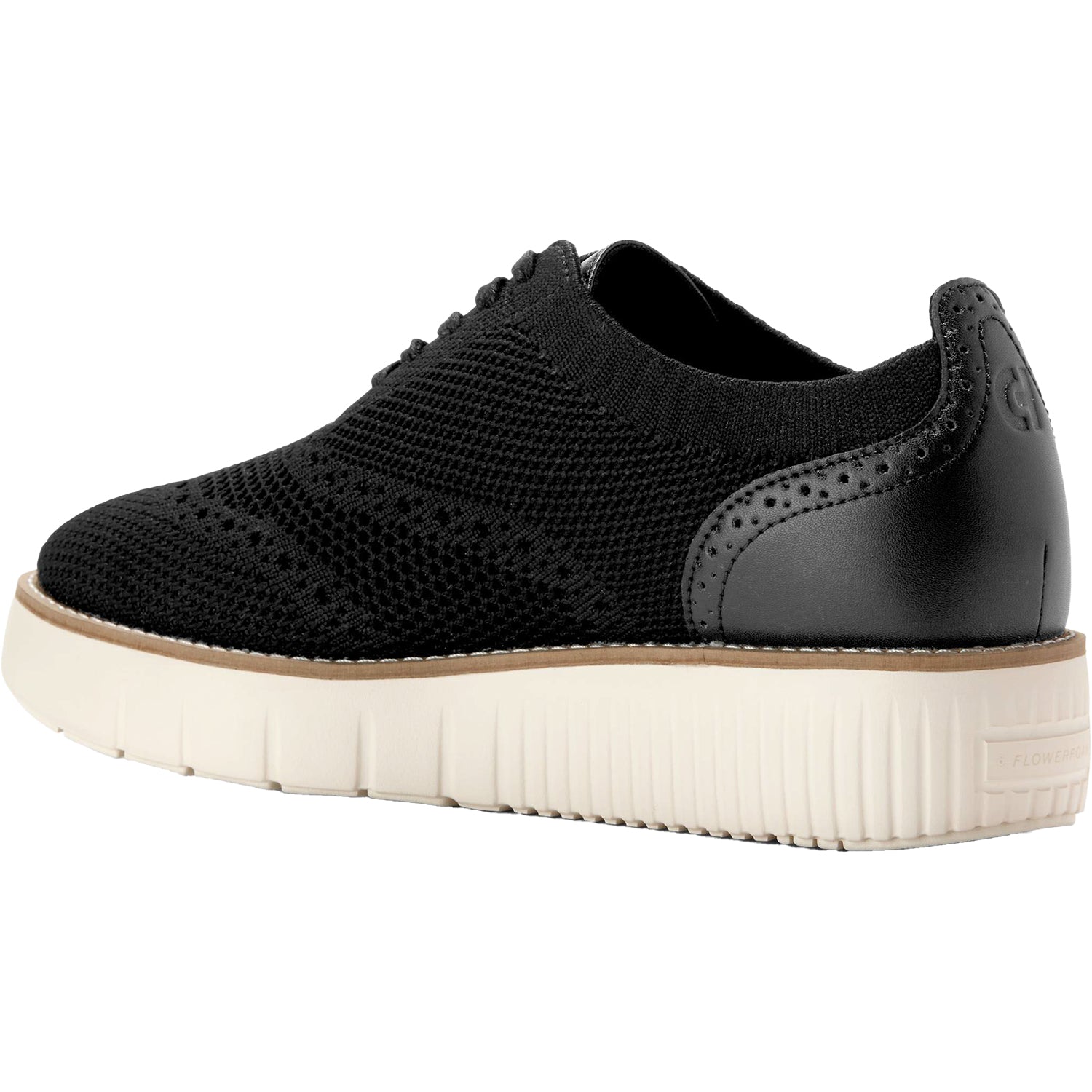 Womens Cole haan Women's Grand City Platform Stitchlight Oxford Black Knit Black Knit