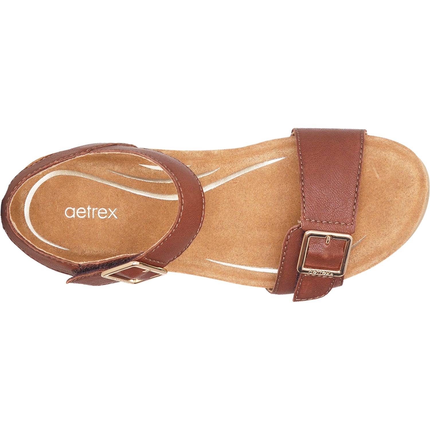 Womens Aetrex Women's Aetrex Lexa Walnut Leather Walnut Leather