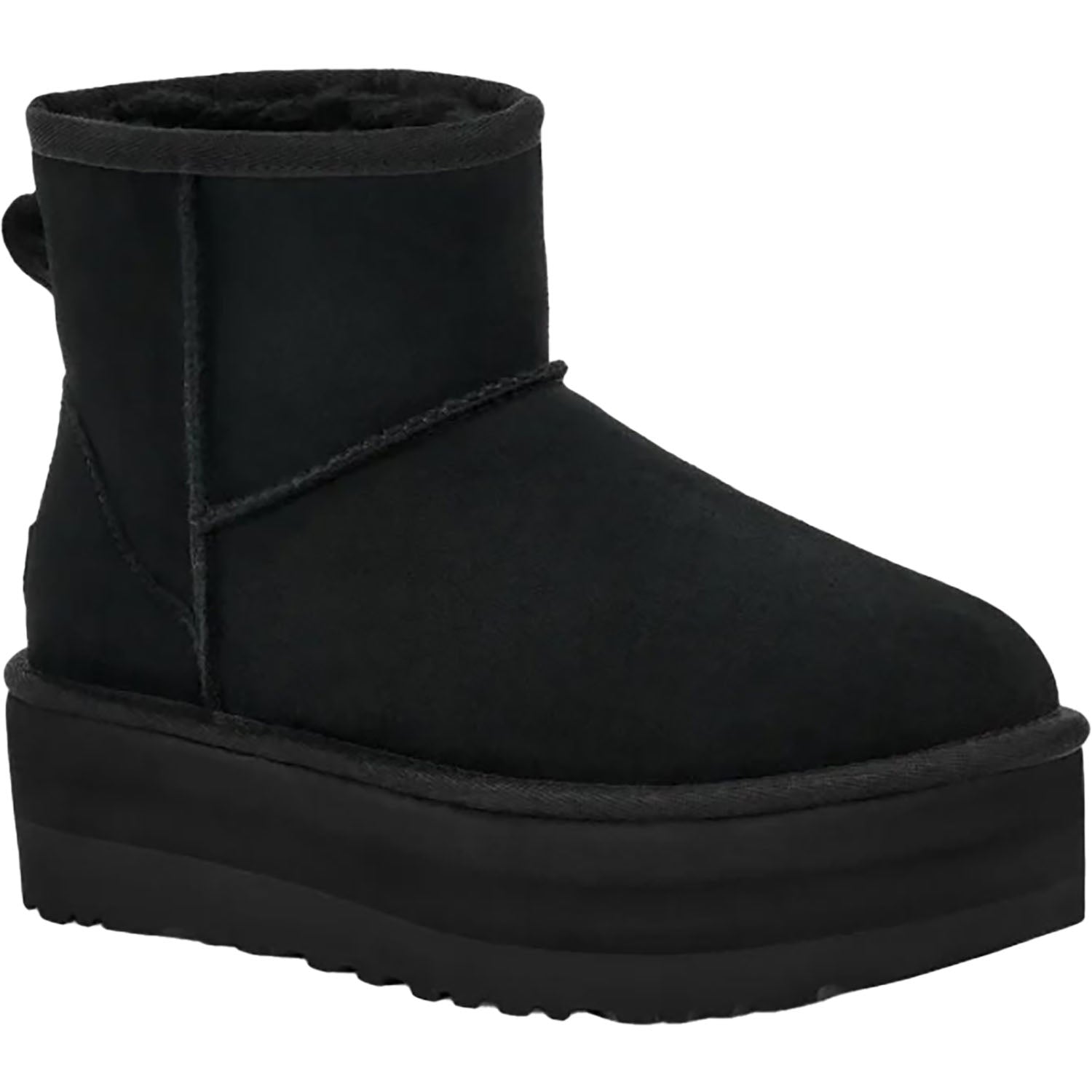 Womens Ugg Women's UGG Classic Mini Platform Black Suede Black Suede