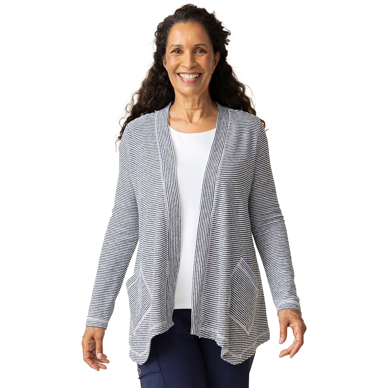 Womens Habitat Women's Habitat Pasadena Stripe Resort Cardigan Black Black