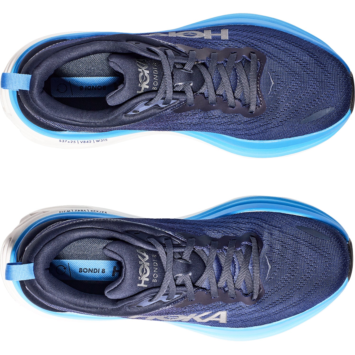 Mens Hoka one one Men's Hoka Bondi 8 Outer Space/All Aboard Mesh Outer Space/All Aboard Mesh