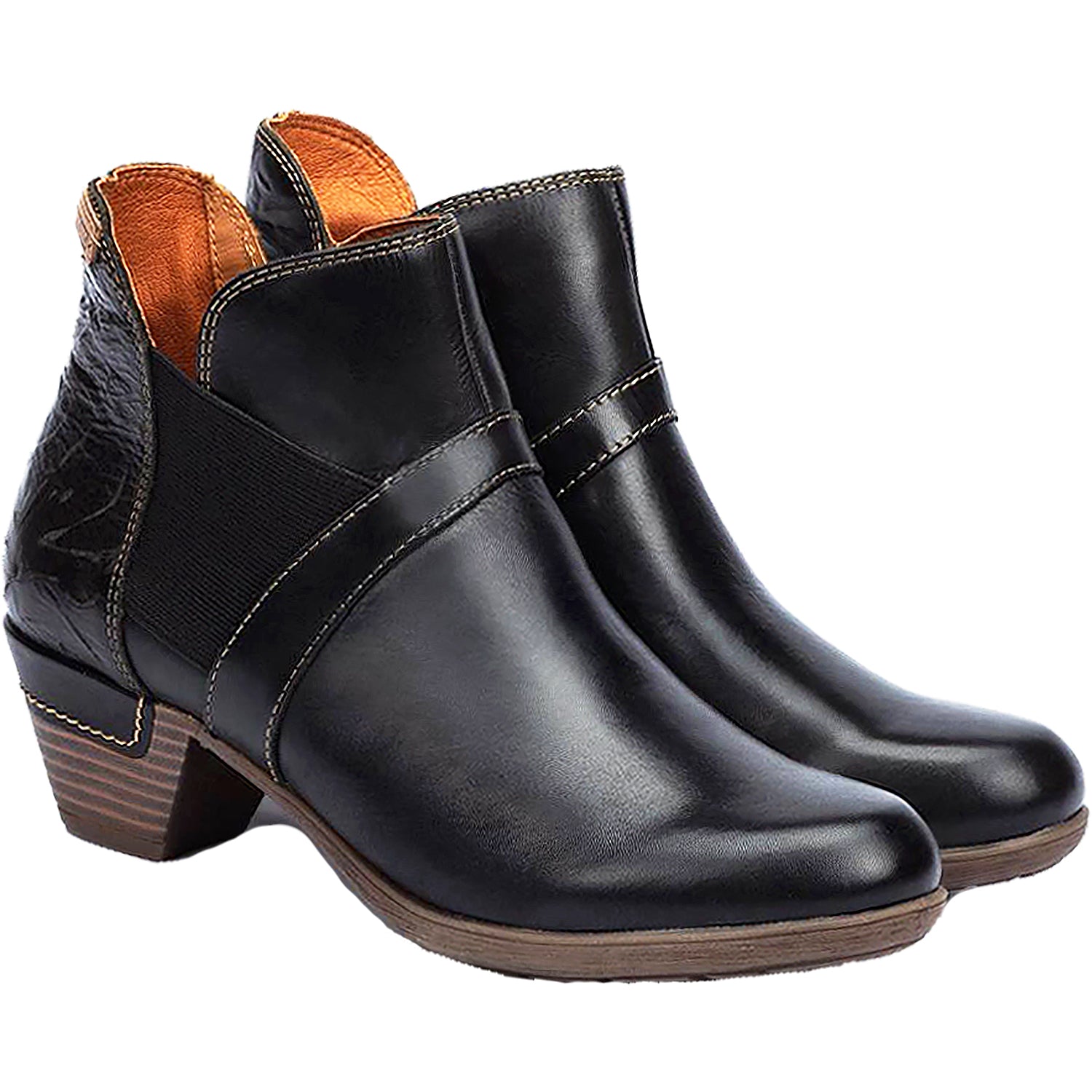 Womens Pikolinos Women's Pikolinos Rotterdam 902-8932C1 Black Leather Black Leather