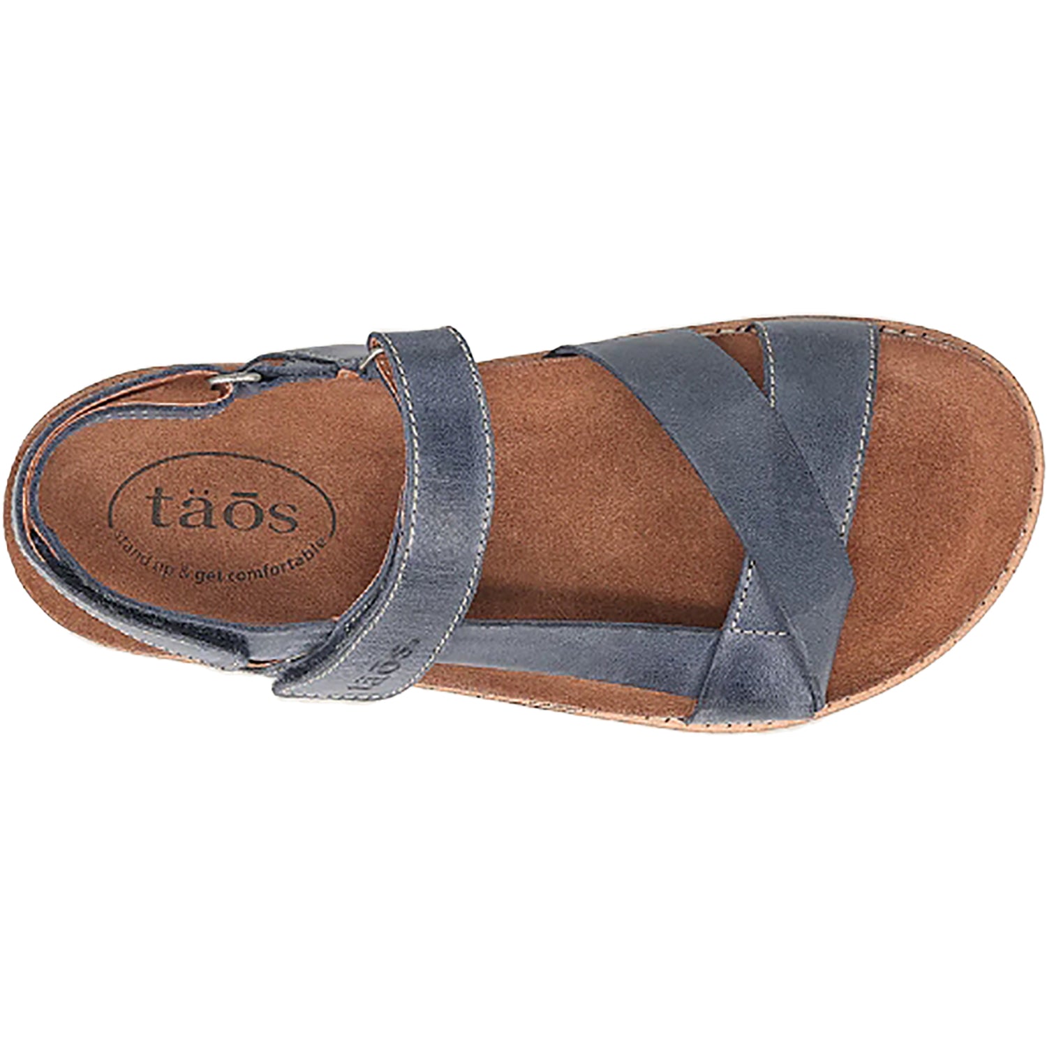 Womens Taos Women's Taos Sideways Dark Blue Leather Dark Blue Leather