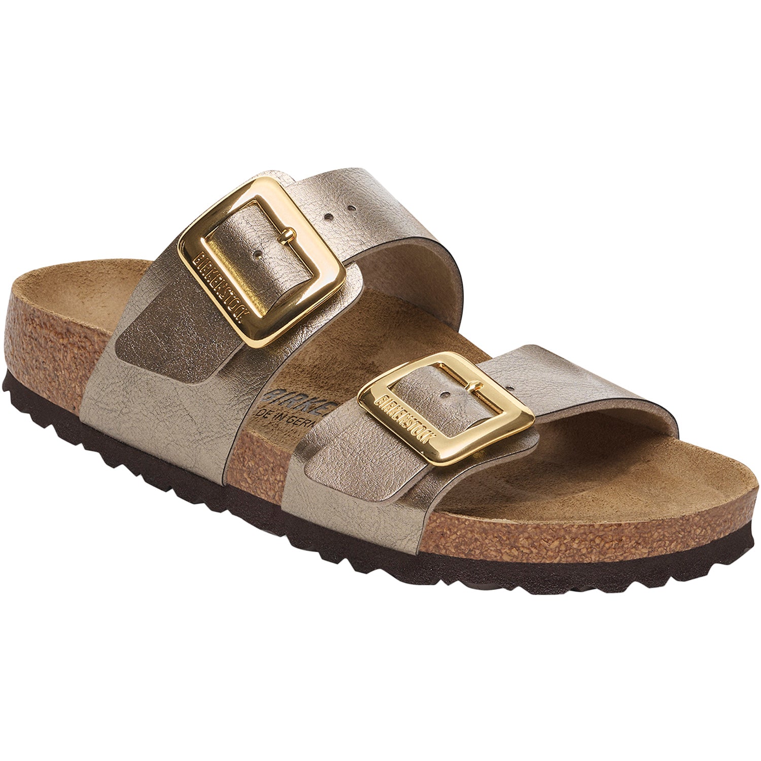 Womens Birkenstock Women's Sydney Luxe Buckle Graceful Taupe Birko-Flor Graceful Taupe
