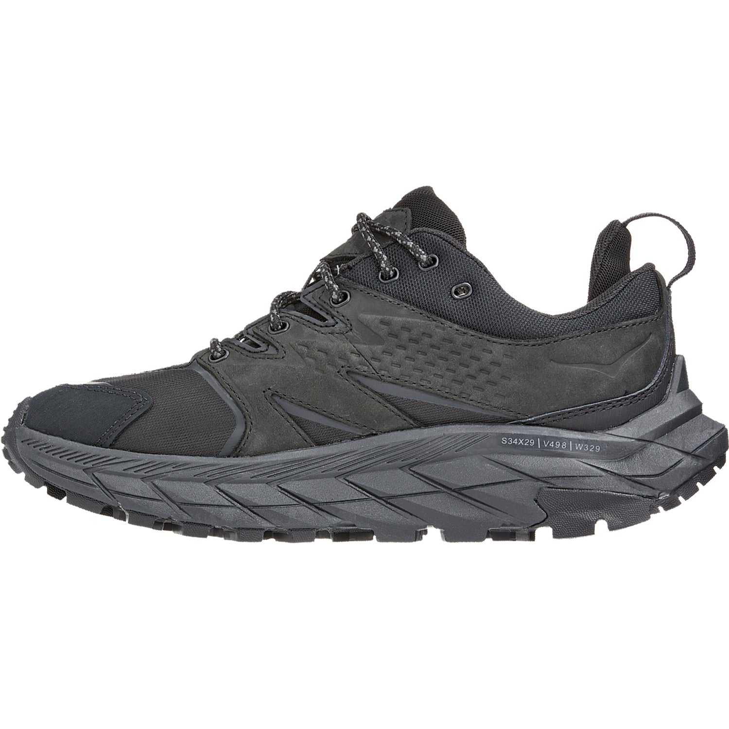 Womens Hoka one one Women's Hoka Anacapa Low GTX Black/Black Nubuck Black/Black Nubuck