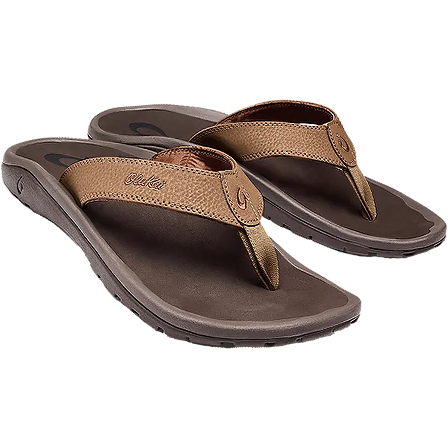 Mens Olukai Men's OluKai Ohana Tan/Dark Java Synthetic Tan/Dark Java Synthetic